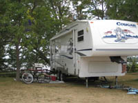 Seasonal camping sites are available at Balsam Beach Resort in Bemidji, MN.